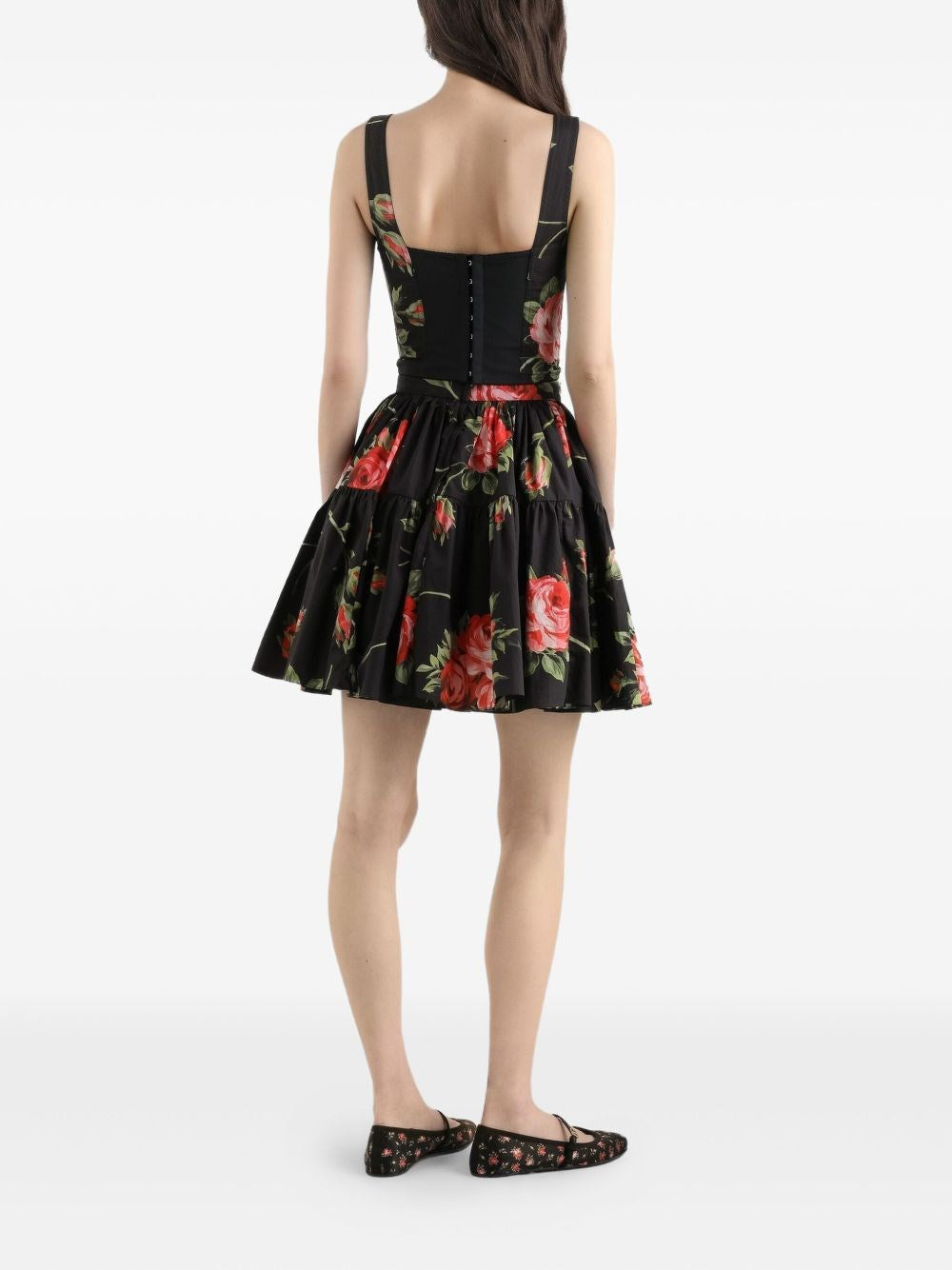 Dolce & Gabbana Women Rose Bouquet Print Bustier Top DOLCE & GABBANA