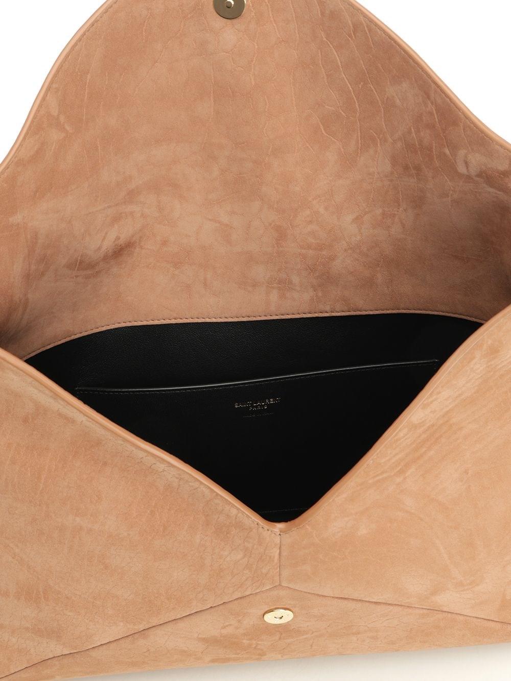 Saint Laurent Women Cassandre Envelope Clutch In Nubuck Leather SAINT LAURENT