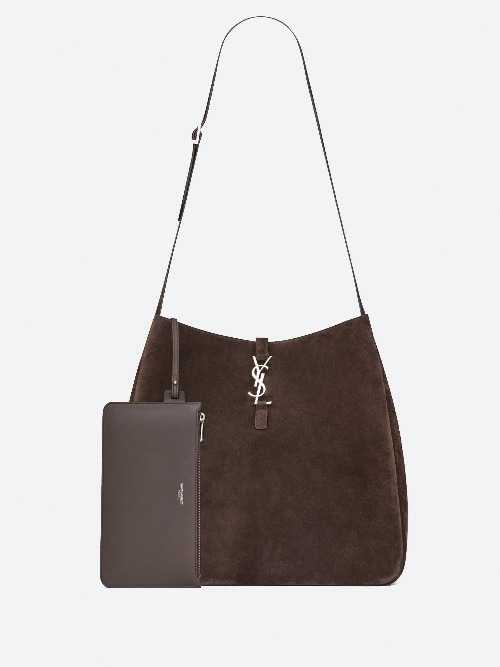Saint Laurent Men Le 5 A 7 Maxi Hobo In Suede