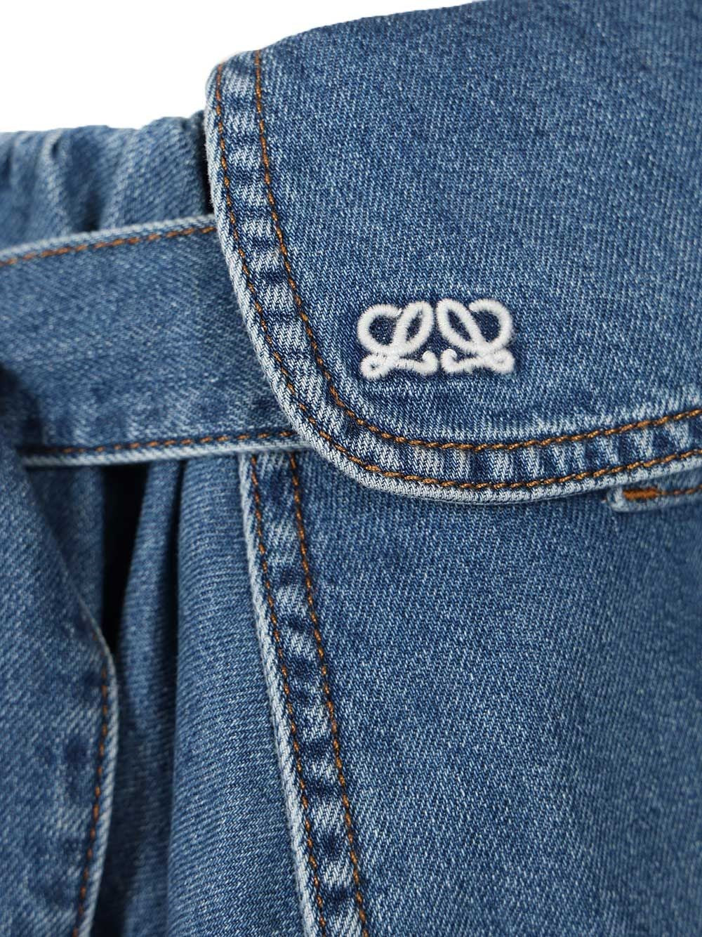 Loewe Women Denim Cargo Skirt LOEWE