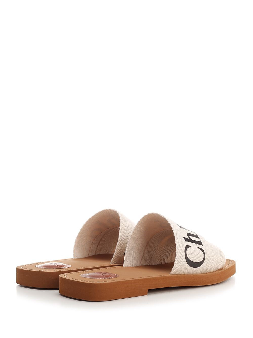 Chloe' Women Ivory "Woody" Flat Sandal CHLOE