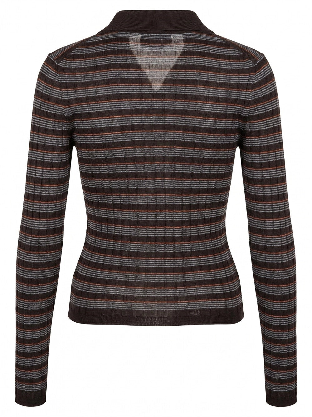 Prada Women Striped Polo-Neck Sweater