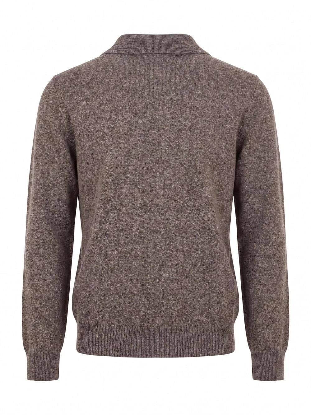 Brunello Cucinelli Men Mouliné Cashmere Knit Polo BRUNELLO CUCINELLI