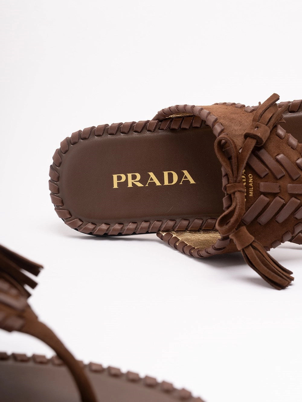 Prada Women Suede Flat Sandals PRADA