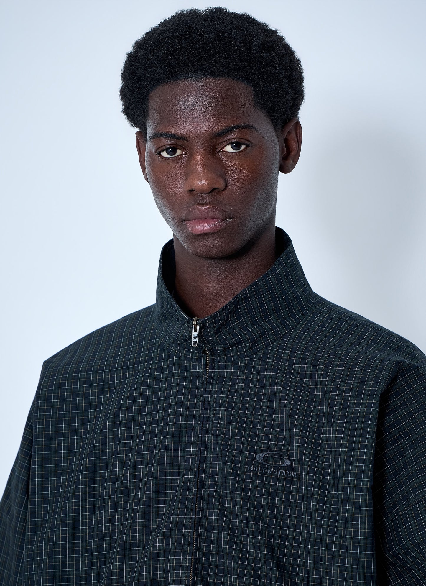 Balenciaga Men Checked Zip Jacket BALENCIAGA