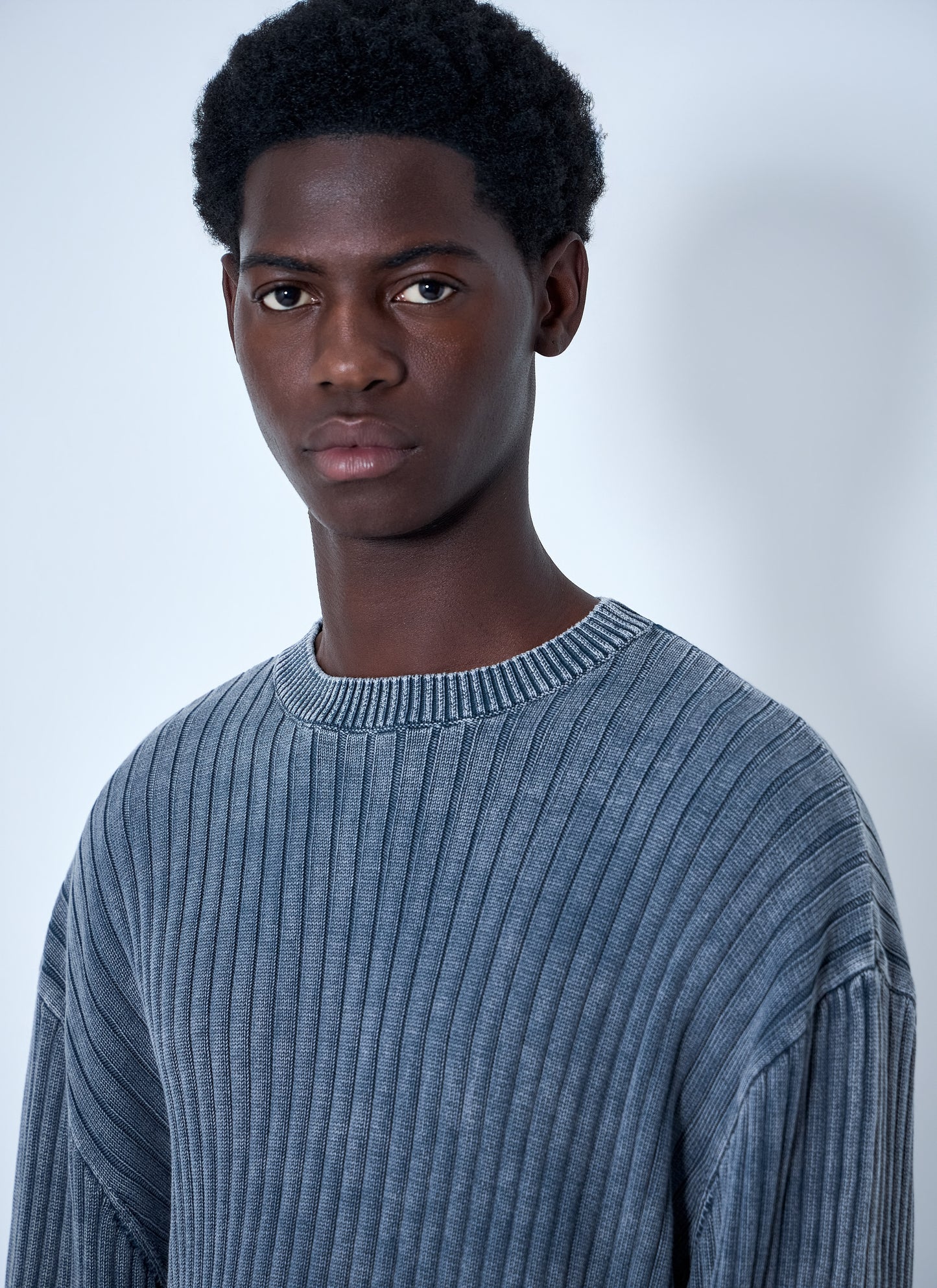 Balenciaga Men Ribbed Knit Sweater BALENCIAGA