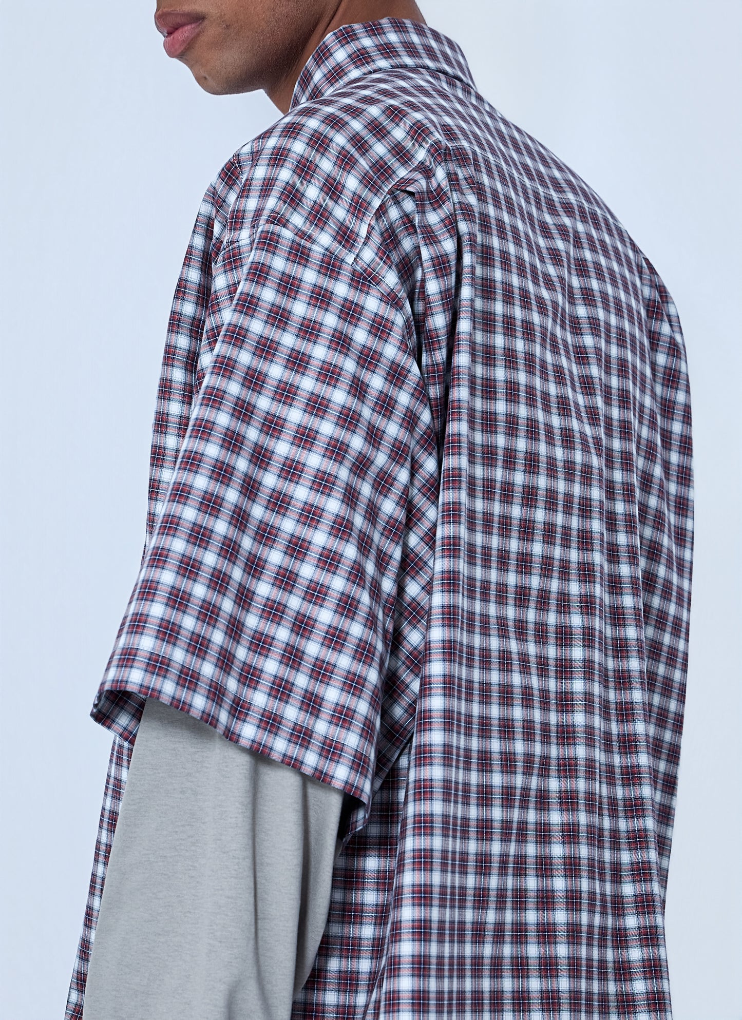 Balenciaga Men Layered Check Shirt BALENCIAGA