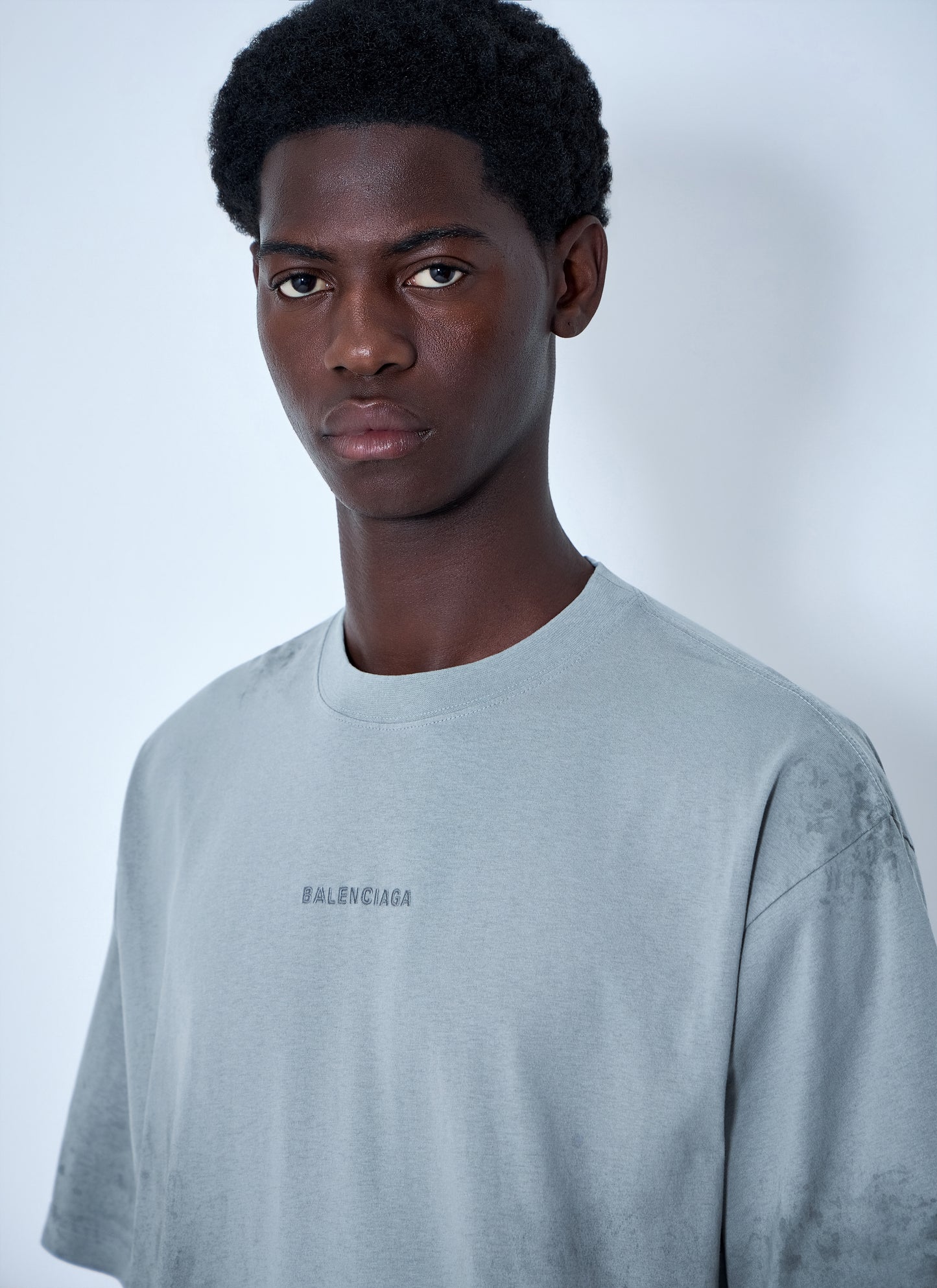 Balenciaga Men Logo Motif T-Shirt BALENCIAGA