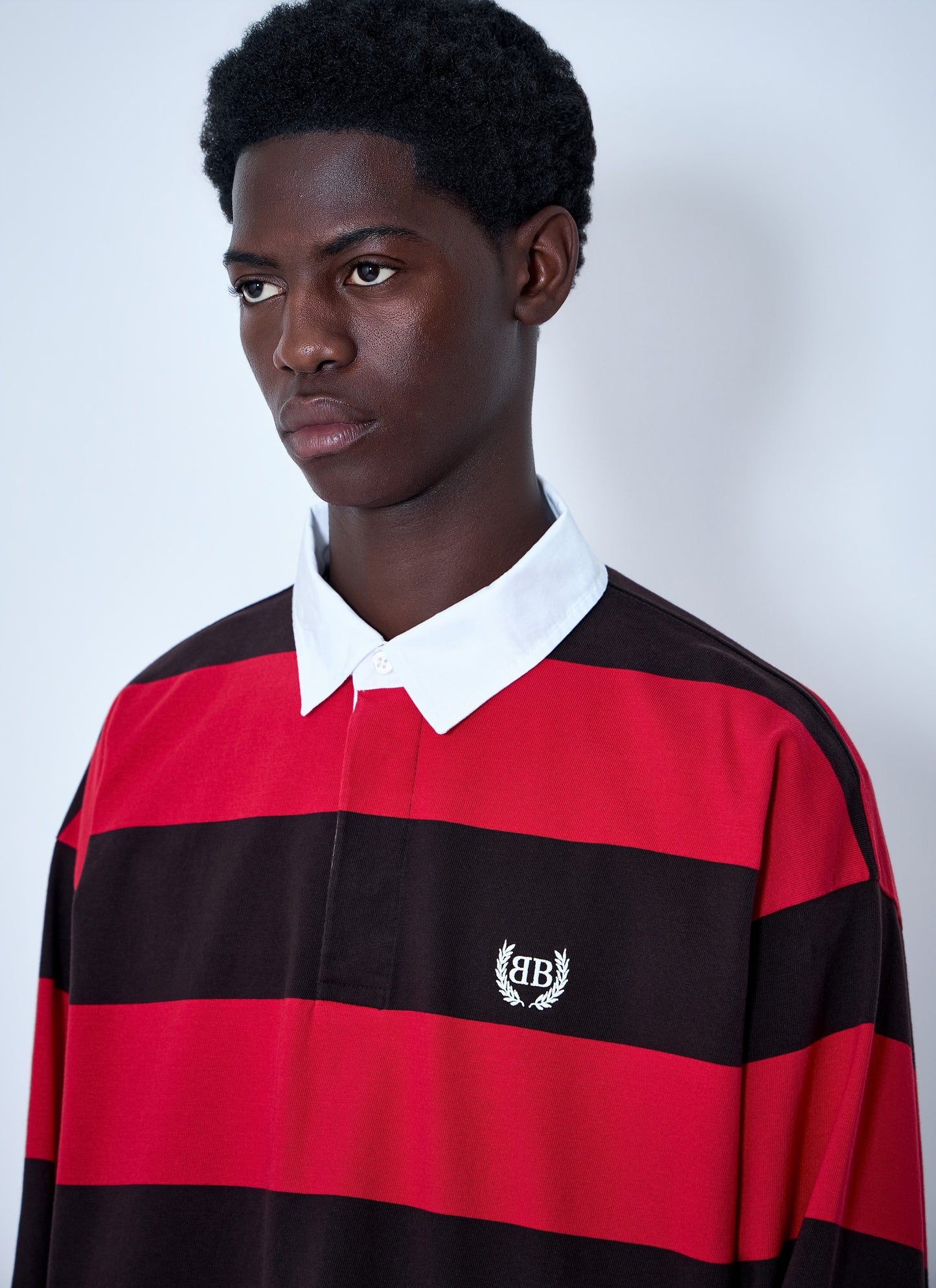 Balenciaga Men Striped Rugby T-Shirt BALENCIAGA