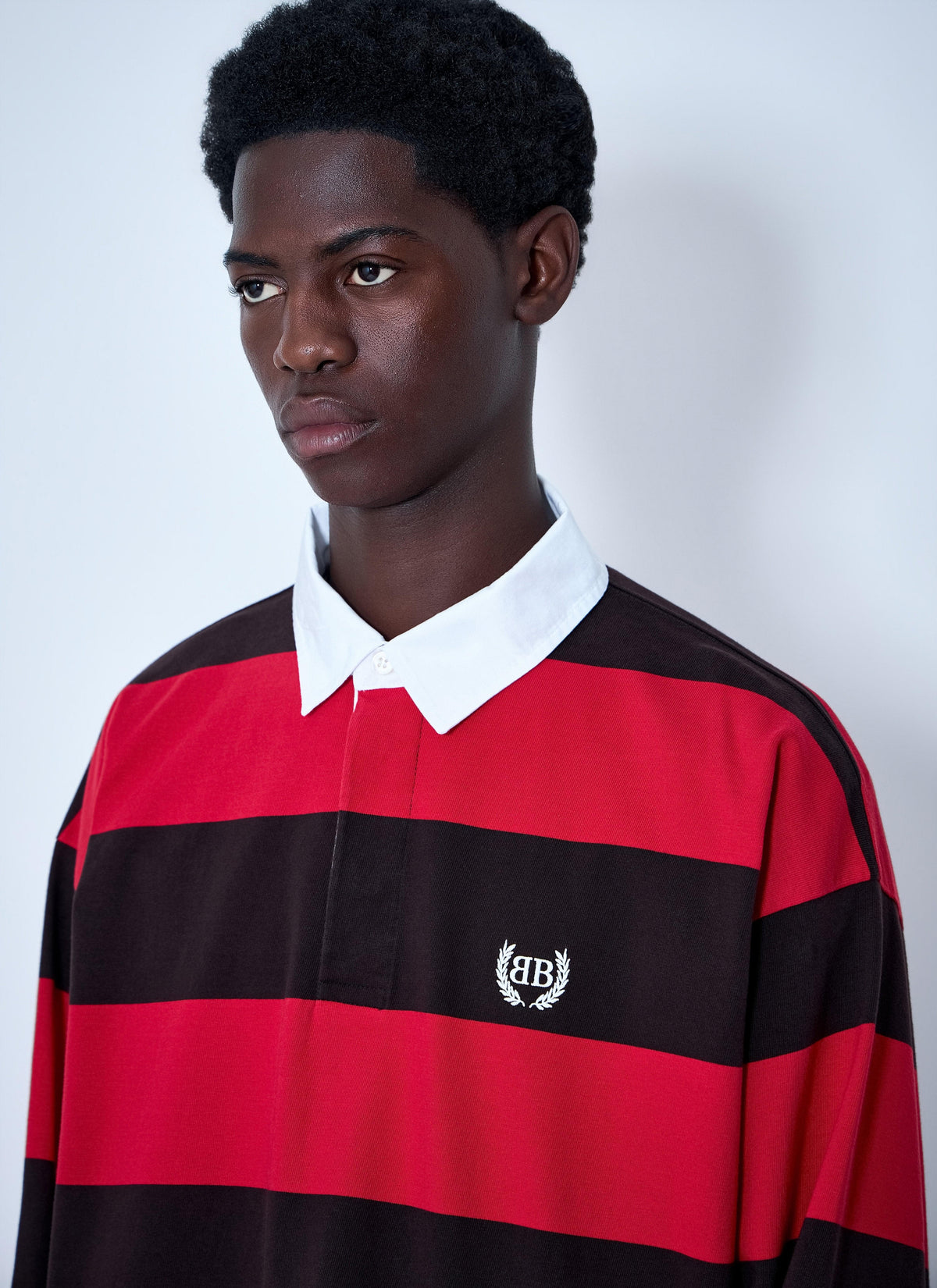 Balenciaga Men Striped Rugby T-Shirt BALENCIAGA