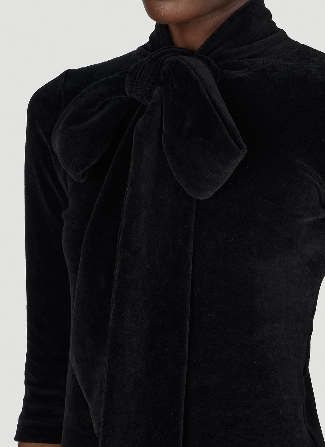 Balenciaga Women Scarf Turtleneck Terry-Cloth Blouse BALENCIAGA