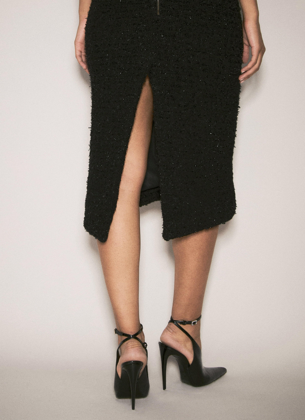 Balenciaga Women Boucle Midi Skirt BALENCIAGA