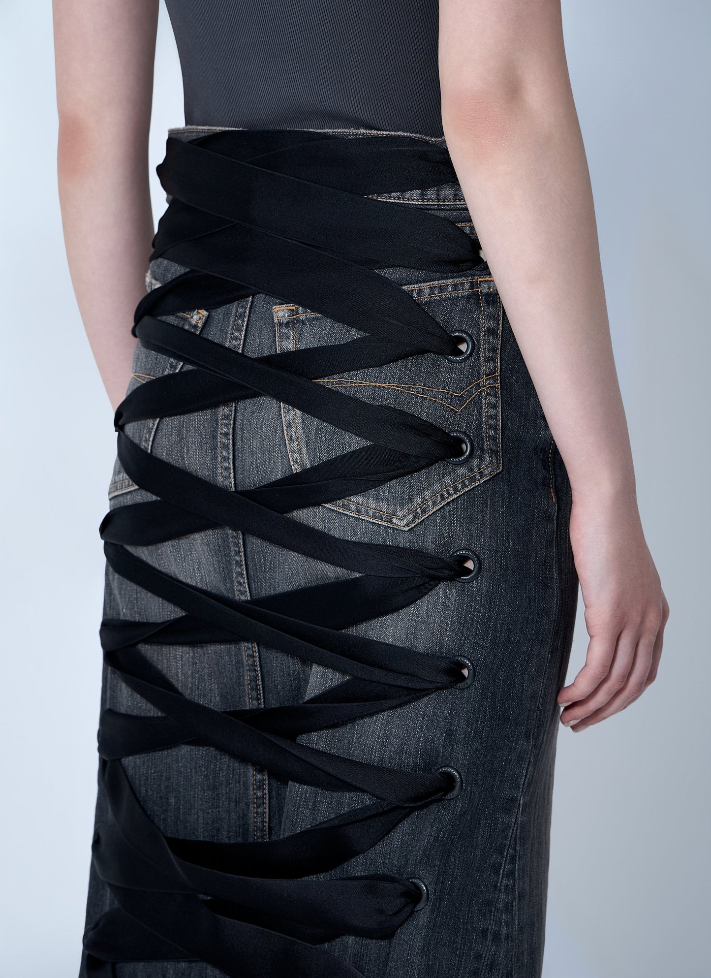 Balenciaga Women Lace-Up Skirt BALENCIAGA