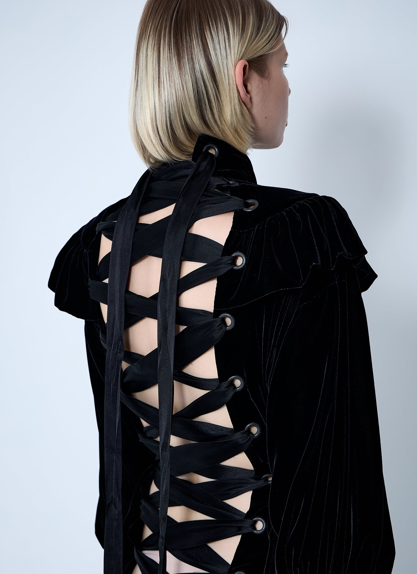 Balenciaga Women Lace-Up Dress BALENCIAGA