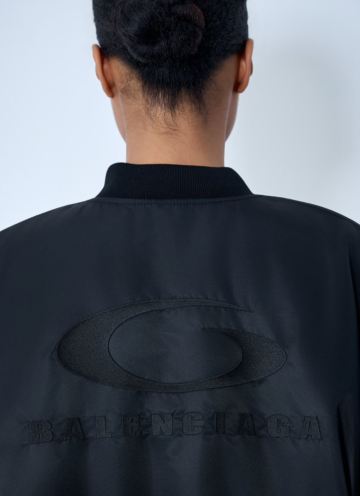 Balenciaga Women Zip-Front Bomber Jacket BALENCIAGA