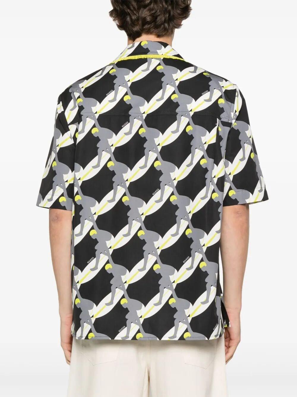 Gucci Men `Twisted Surf On Pop` Print Shirt GUCCI