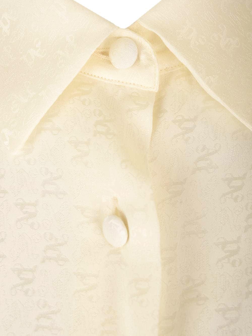 Palm Angels Women Silk Shirt With Monogram PALM ANGELS