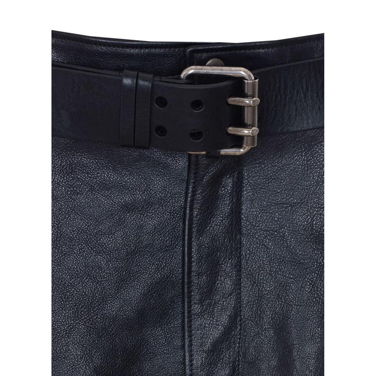Saint Laurent Women Belted Leather Pencil Skirt SAINT LAURENT