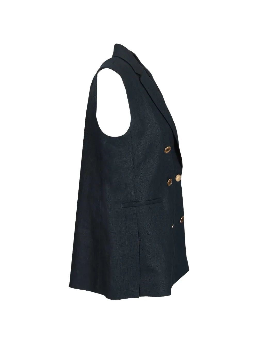 'S Max Mara Women Double-Breasted Vest S MAX MARA