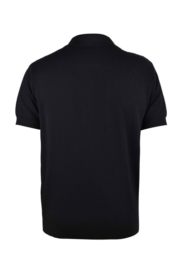 Casablanca Men Pointelle Monogram Polo CASABLANCA