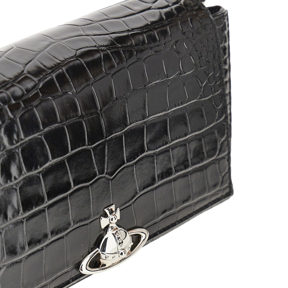 Vivienne Westwood Women Croco-Embossed Leather Medium 'Hazel' Bag VIVIENNE WESTWOOD