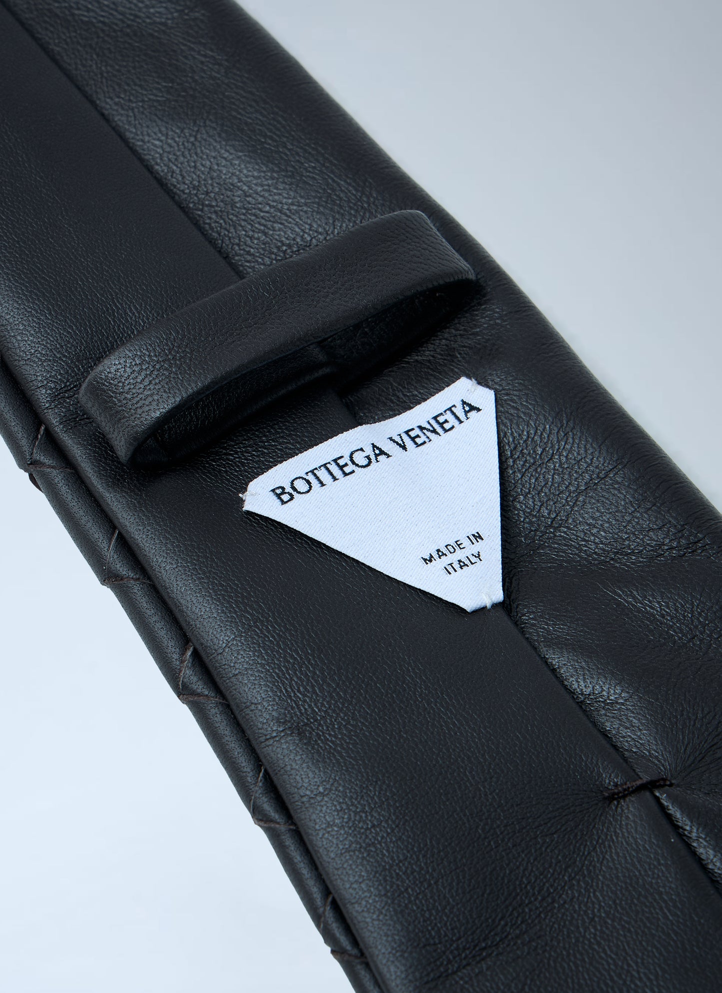 Bottega Veneta Men Intrecciato Leather Tie BOTTEGA VENETA