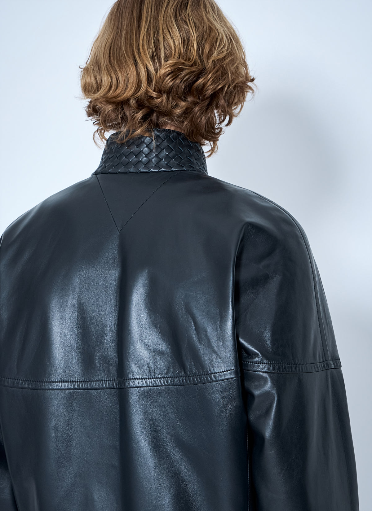 Bottega Veneta Men Intrecciato Leather Blouson Jacket BOTTEGA VENETA