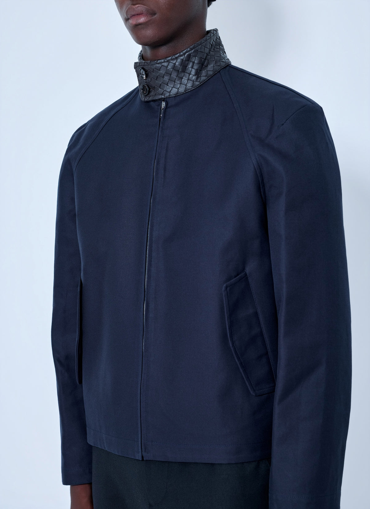 Bottega Veneta Men High-Collar Zip Jacket BOTTEGA VENETA