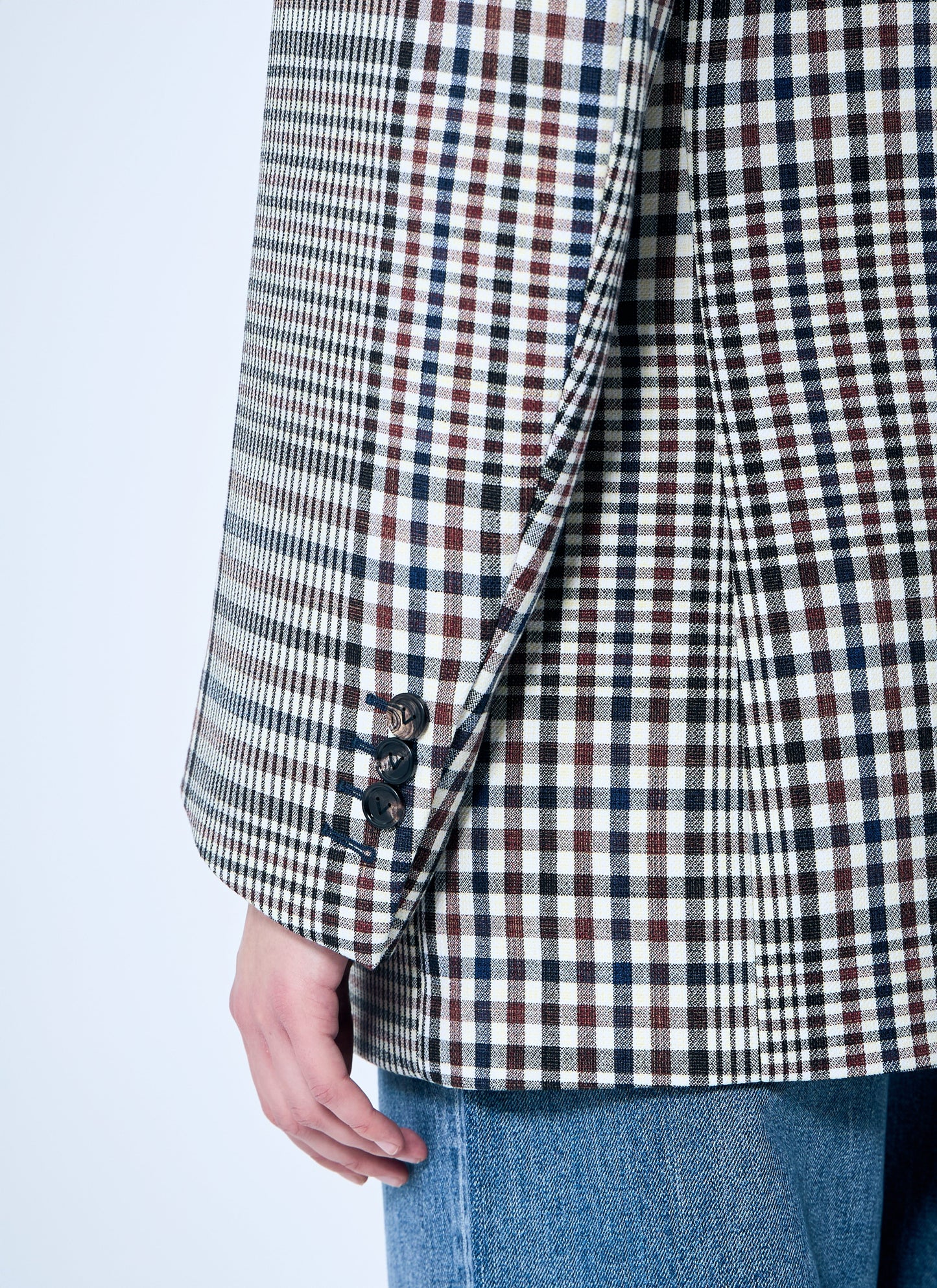 Bottega Veneta Women Structured Check-Cotton Blazer BOTTEGA VENETA