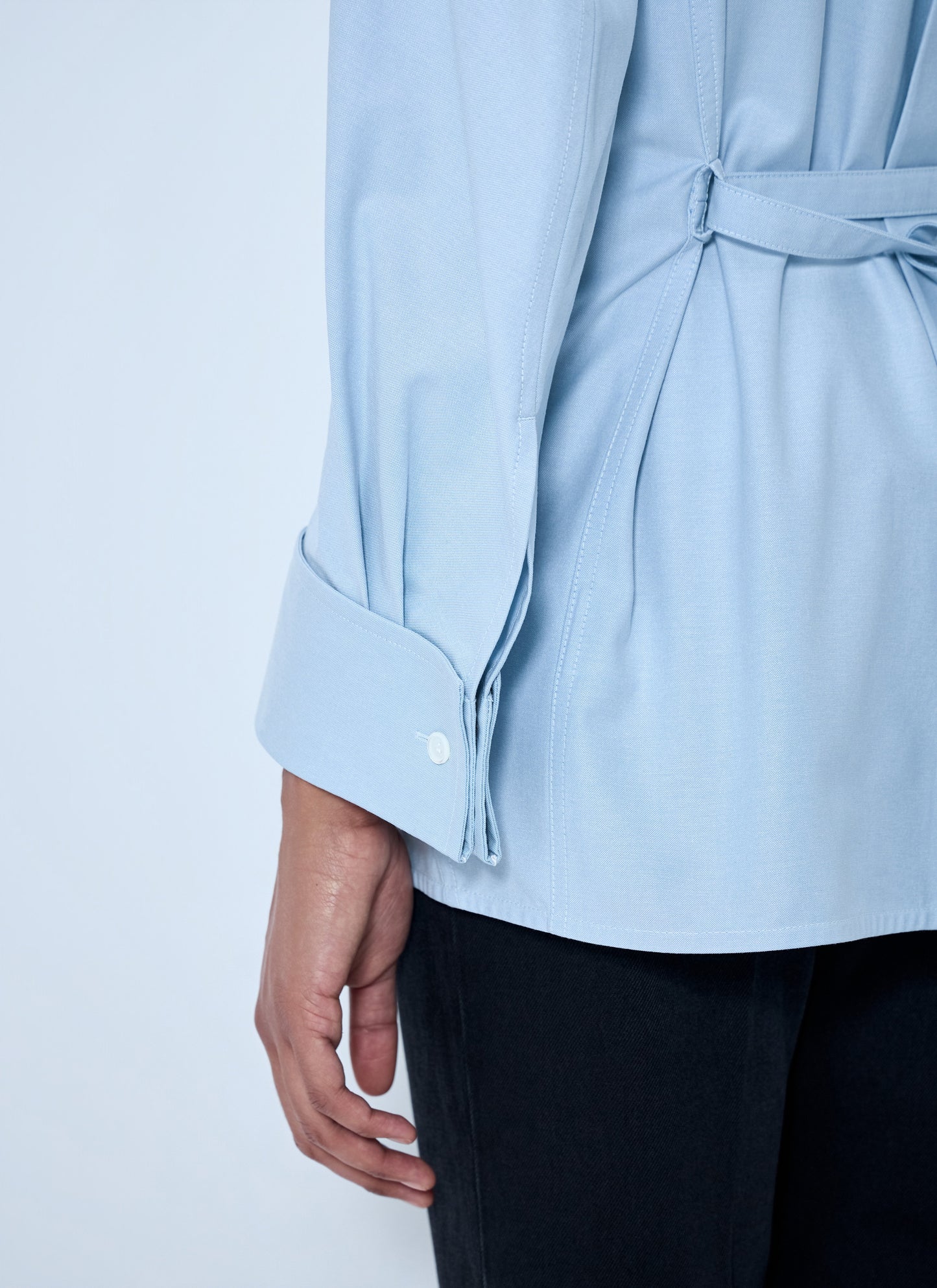 Bottega Veneta Women Asymmetrical Collar Long-Sleeve Shirt BOTTEGA VENETA