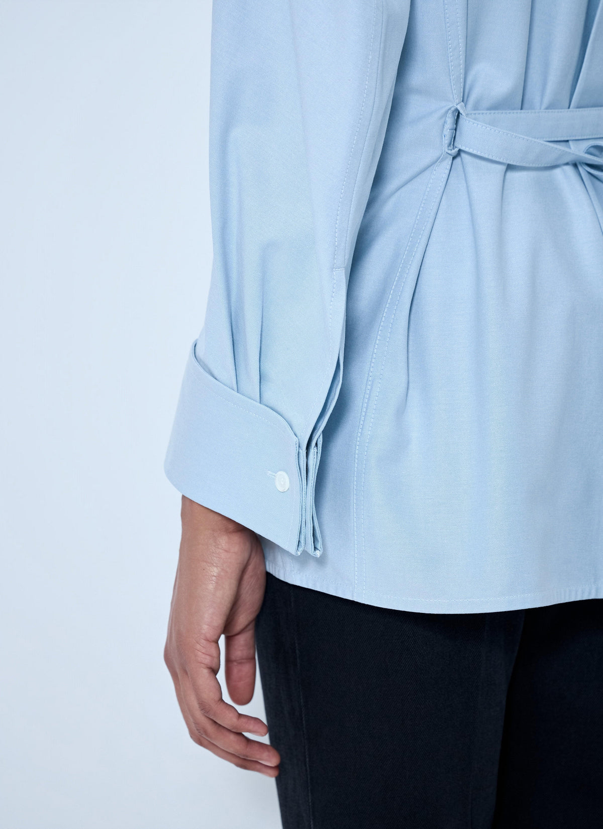 Bottega Veneta Women Asymmetrical Collar Long-Sleeve Shirt BOTTEGA VENETA