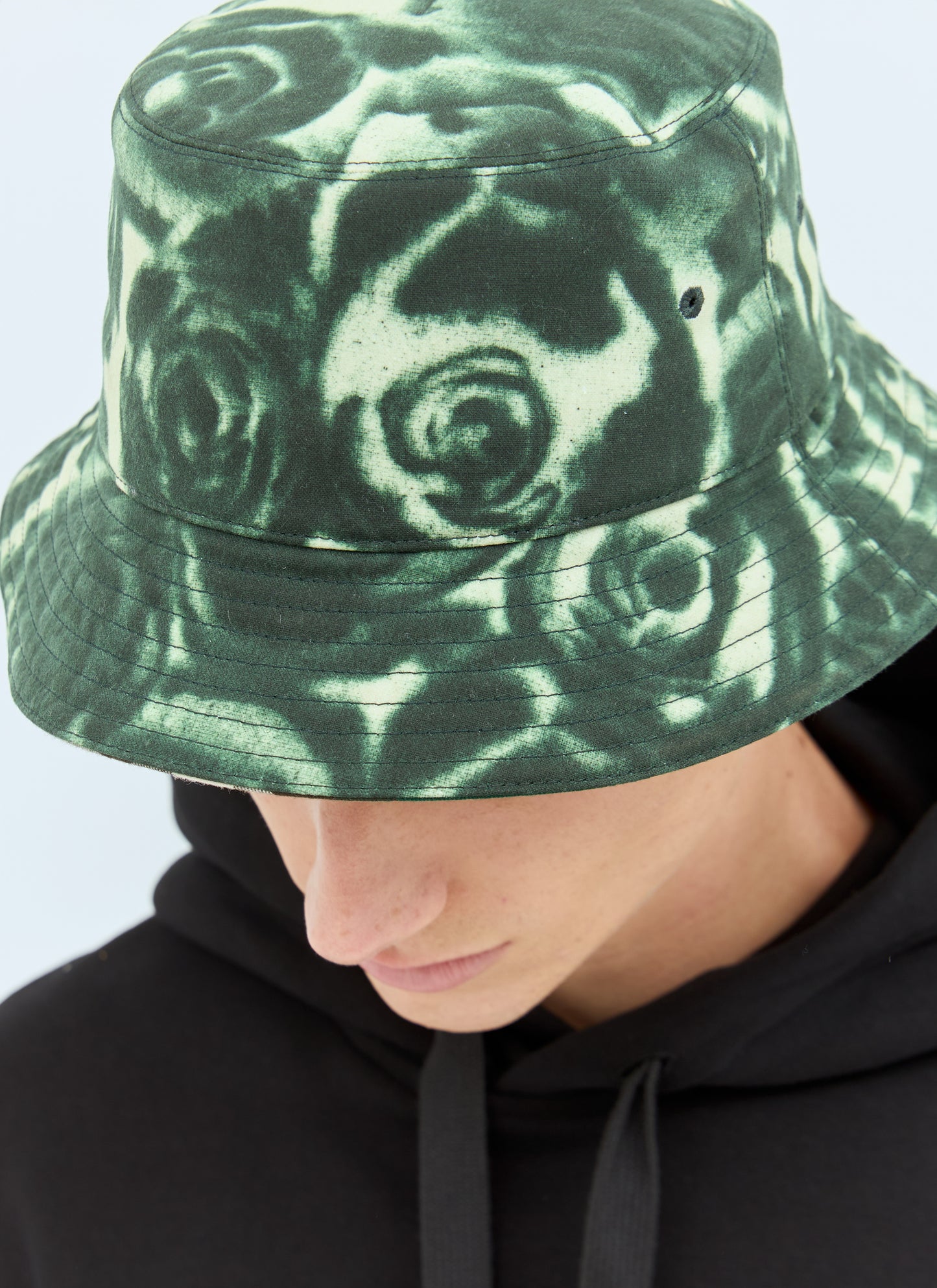 Burberry Men Rose Print Wax Bucket Hat BURBERRY