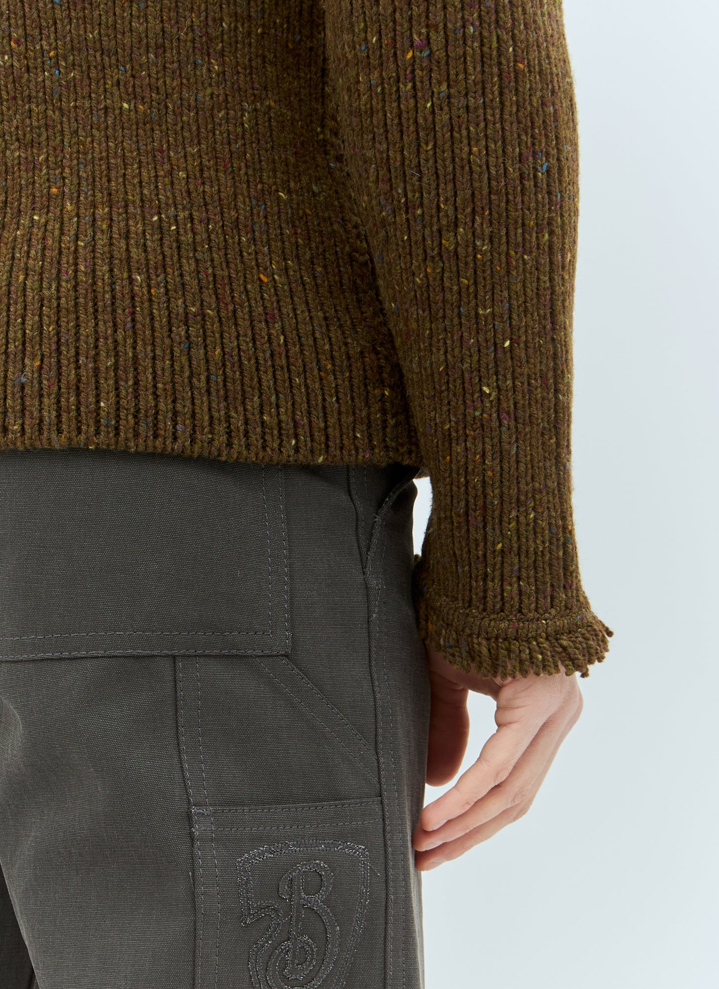 Burberry Men Fringed Wool Sweater BURBERRY