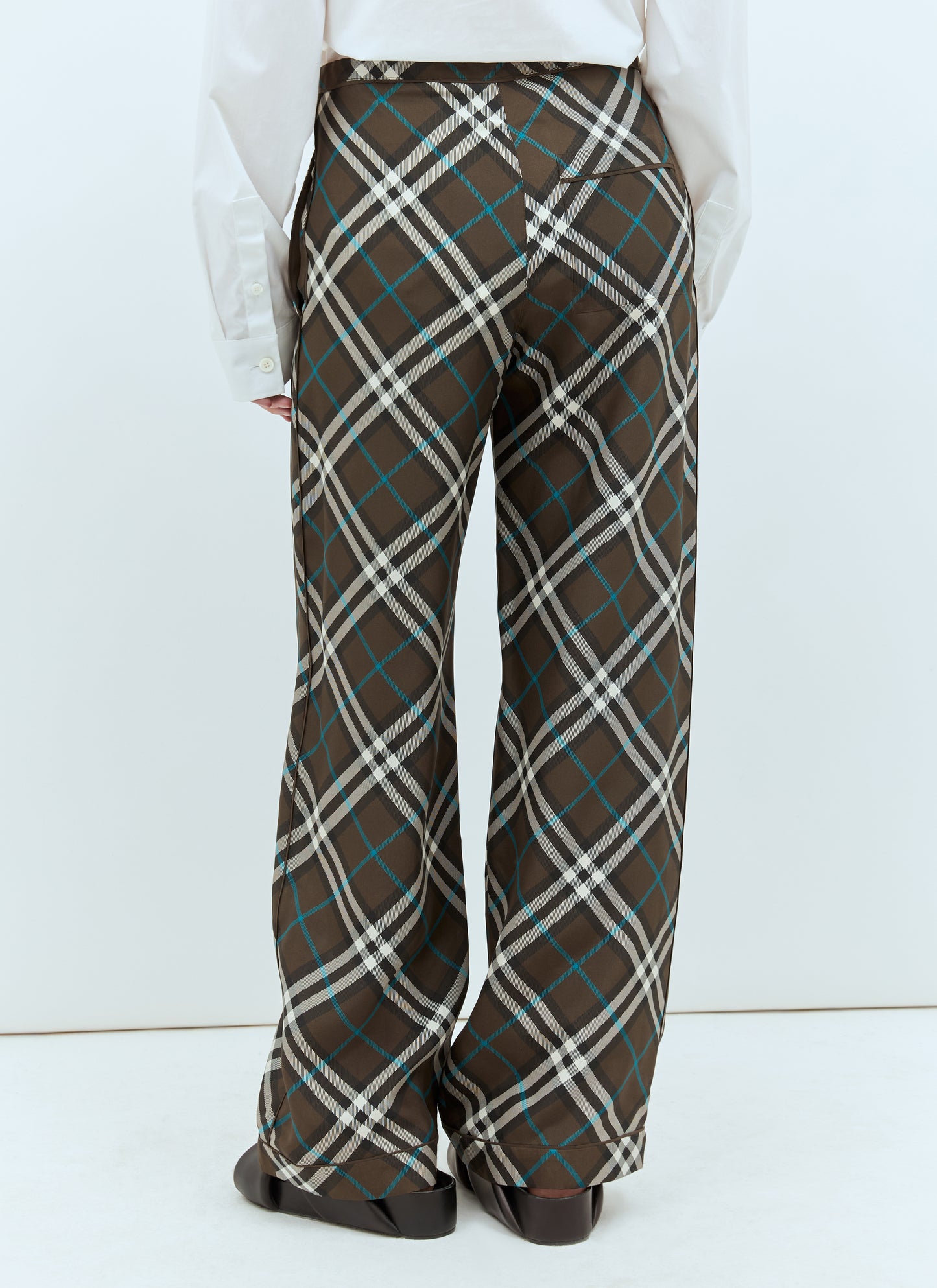 Burberry Women Check Silk Pants BURBERRY