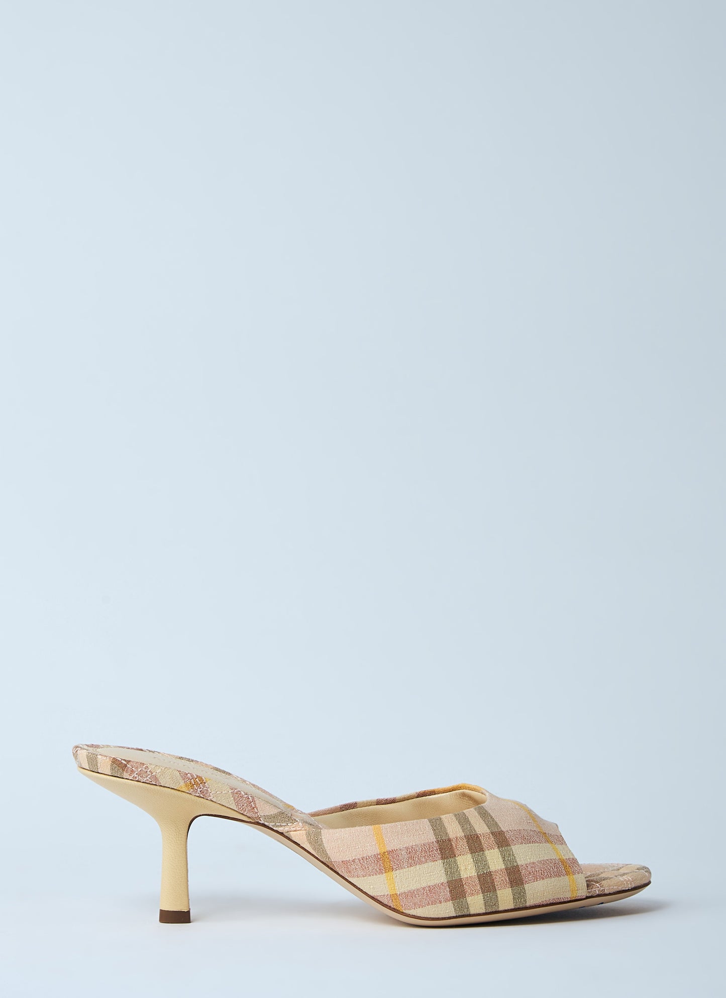 Burberry Women Check Heeled Mules BURBERRY