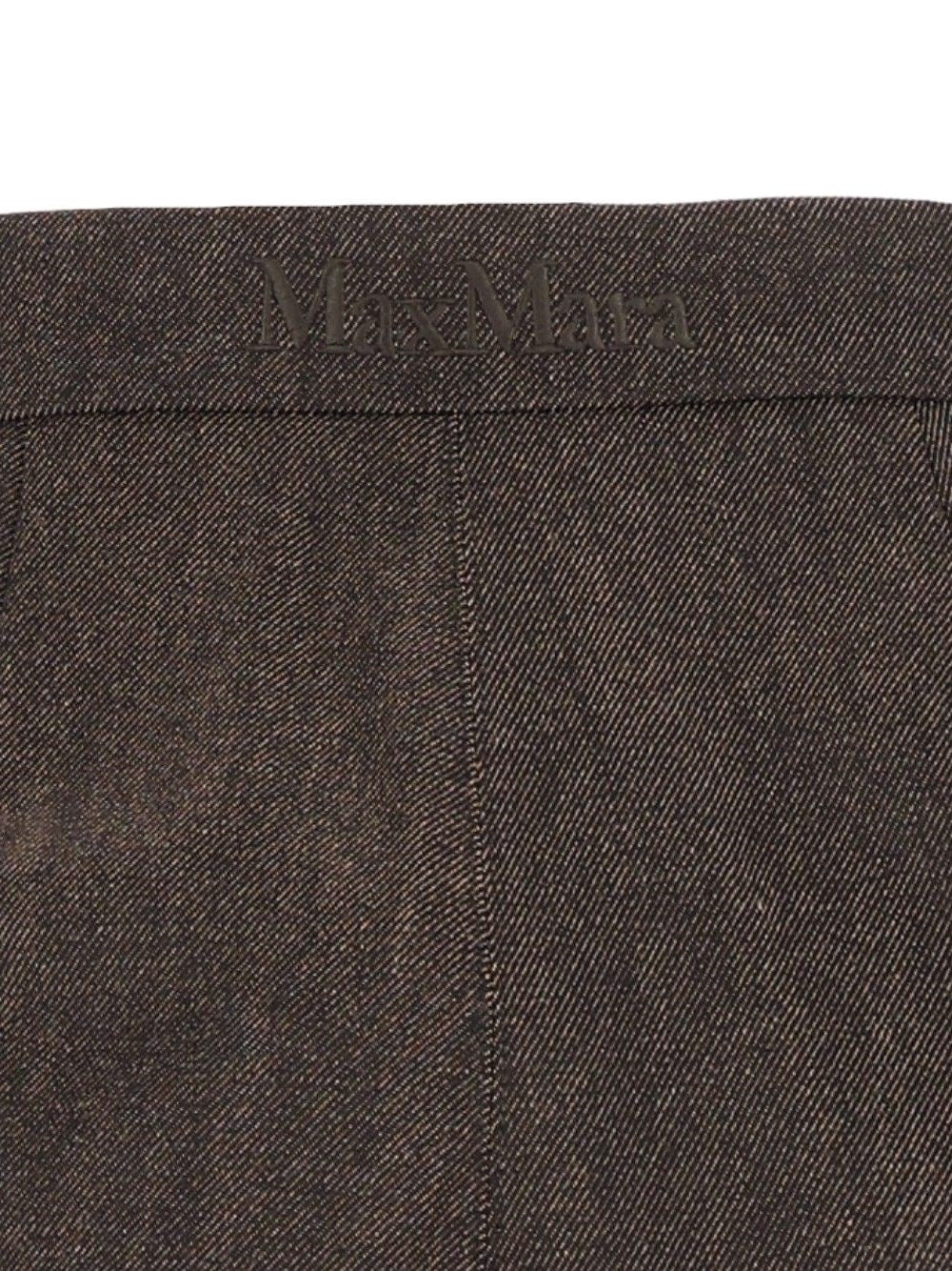 Max Mara Women Denim-Effect Wool Trousers MAX MARA