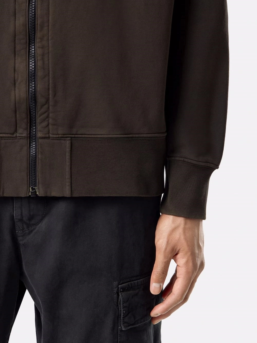Stone Island Men Organic Cotton Fleece Hoodie Sweatshirt STONE ISLAND