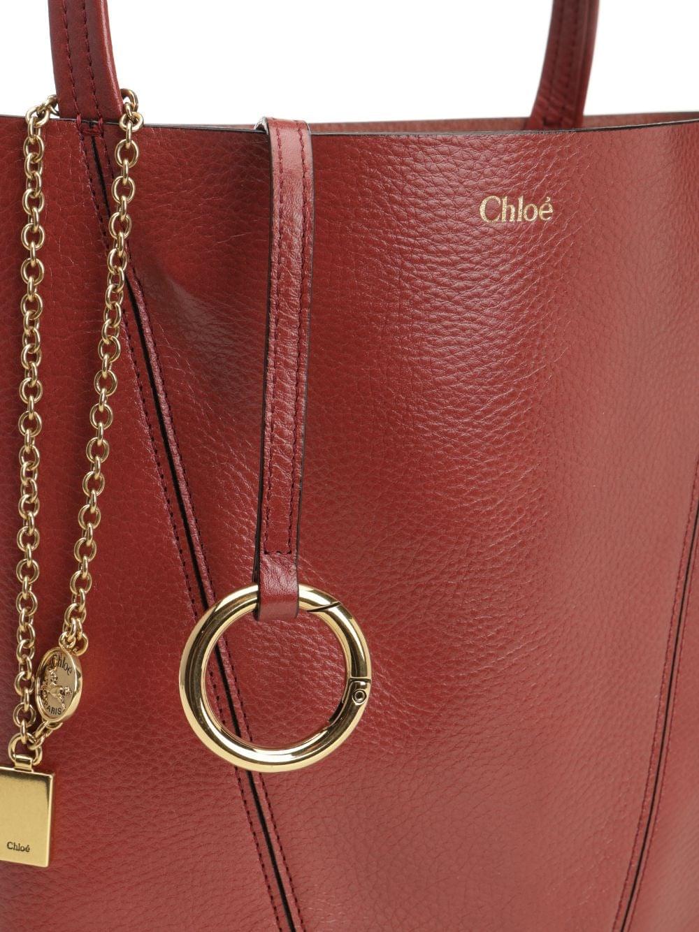Chloe' Women Chloé Spin Large Hammered Leather Tote Bag CHLOE