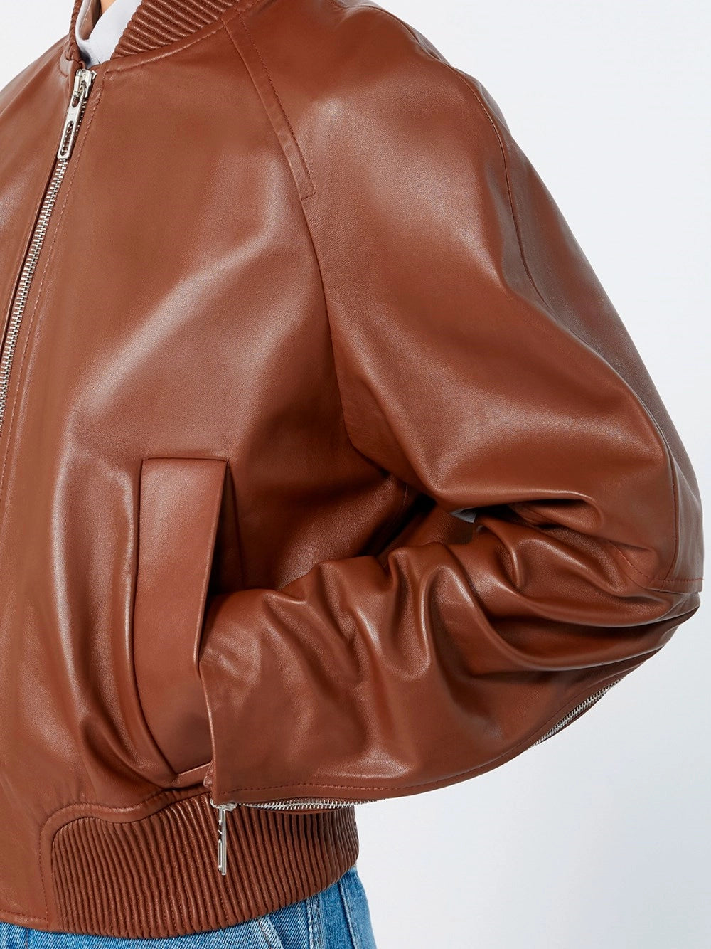 Sportmax Women `Amour` Leather Jacket SPORTMAX