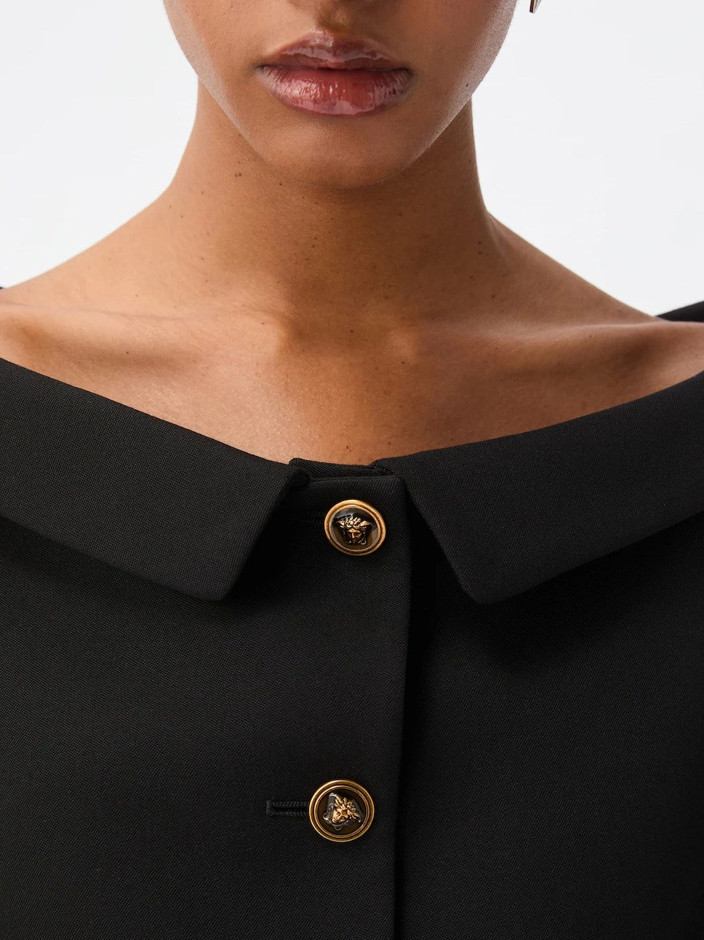 Versace Women Grain De Poudre Wool Mini Dress VERSACE