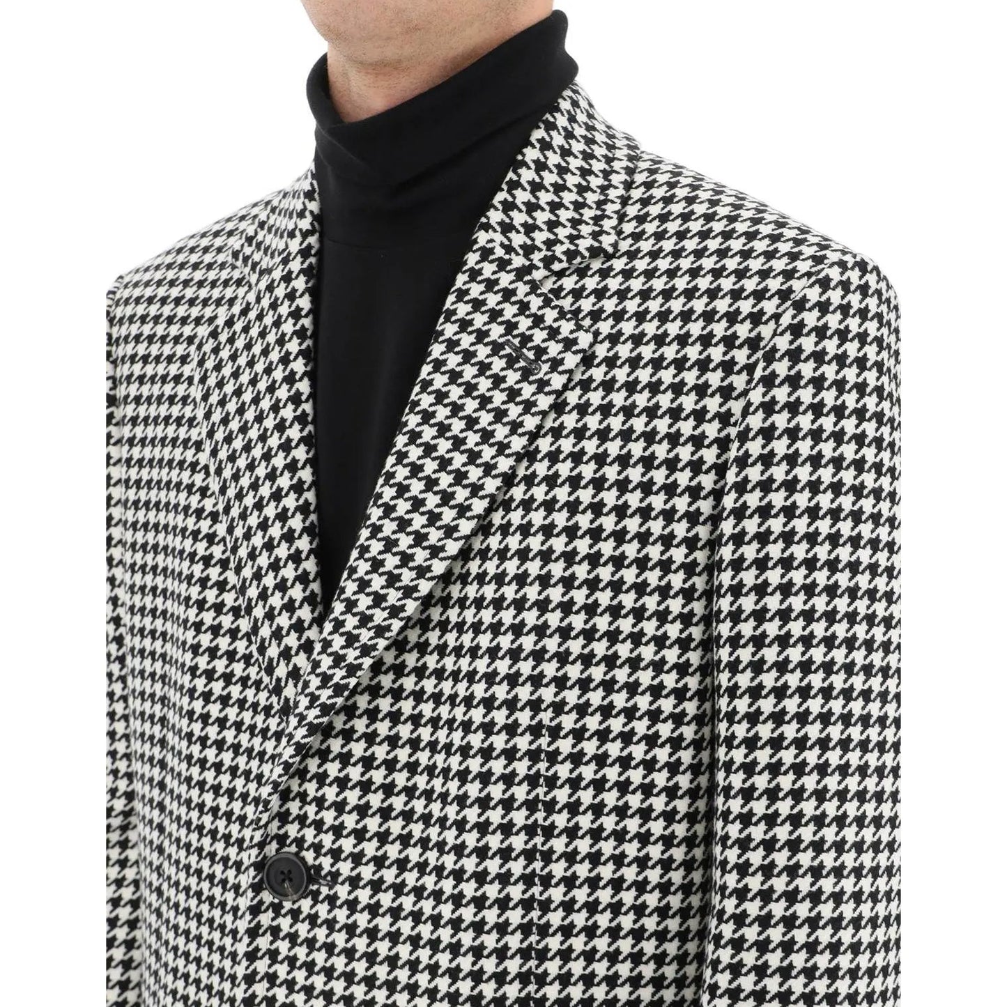 Alexander Mcqueen Pied-De-Poule Wool Coat Men ALEXANDER MCQUEEN