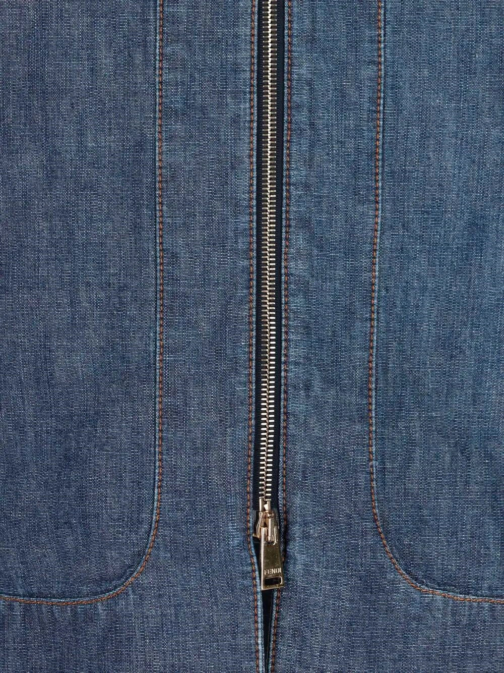 Fendi Women `Chambray` Denim Skirt FENDI