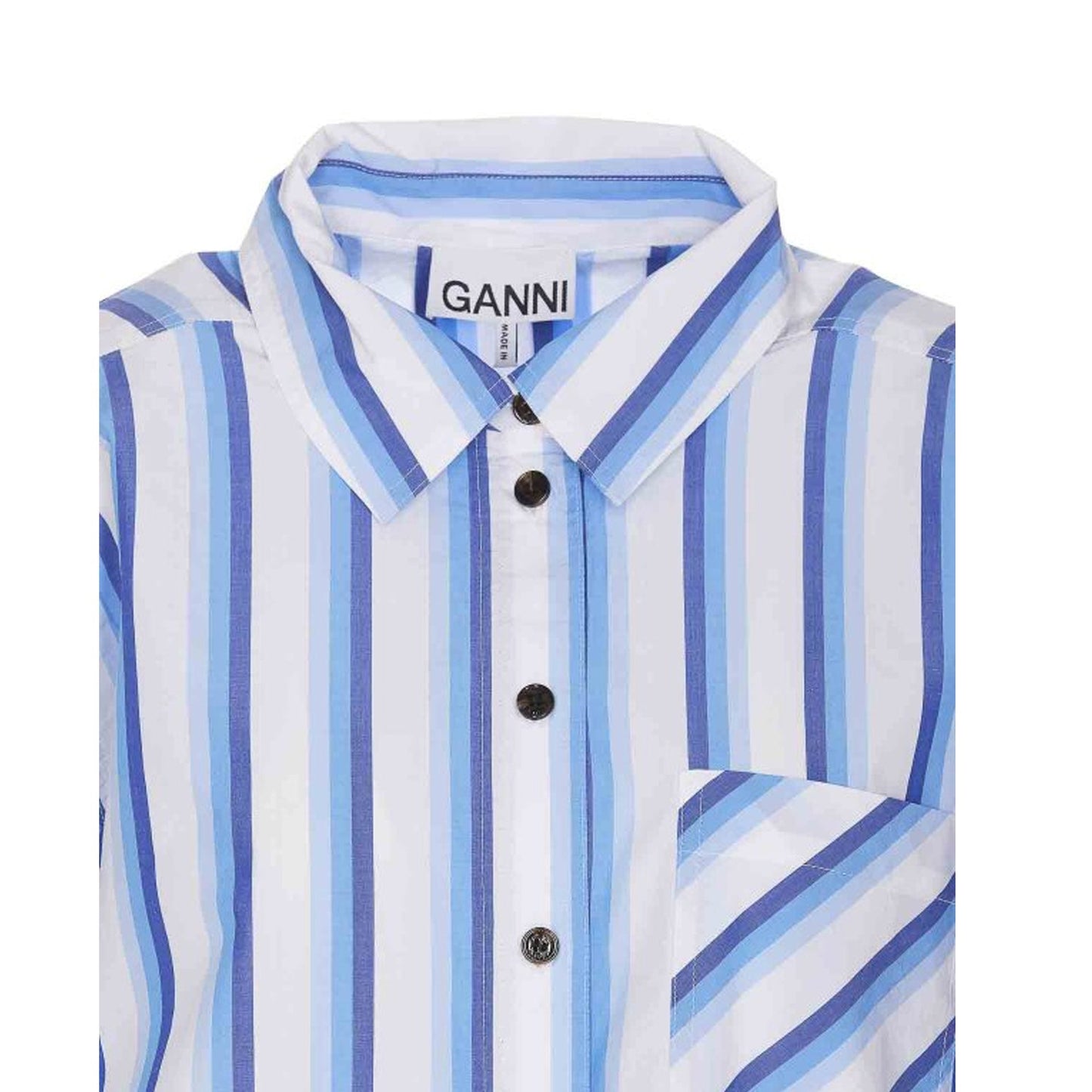Ganni Cotton Striped Shirt Women GANNI