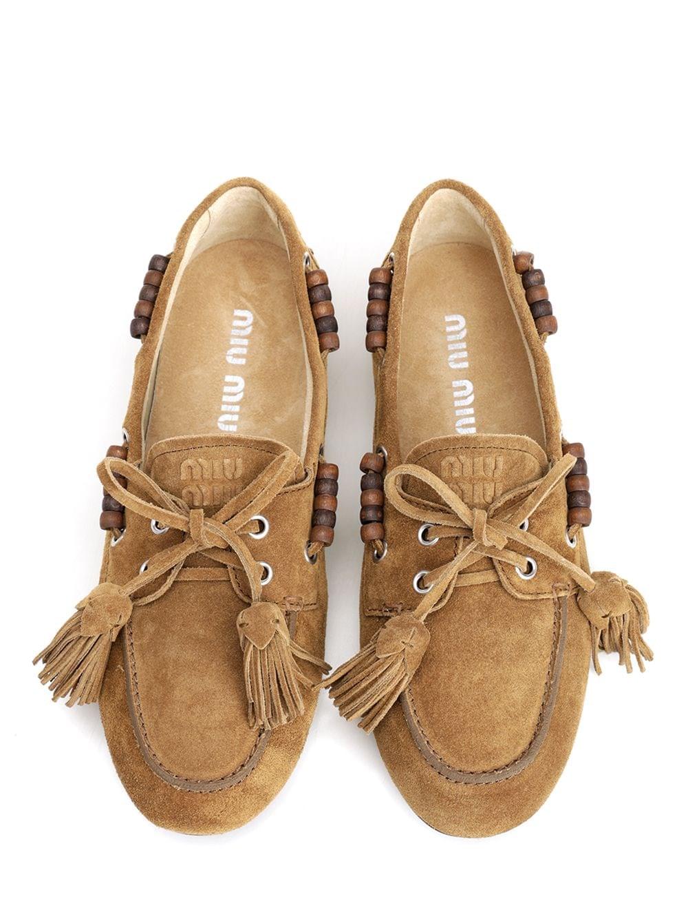 Miu Miu Women “Deck” Suede Loafers MIU MIU