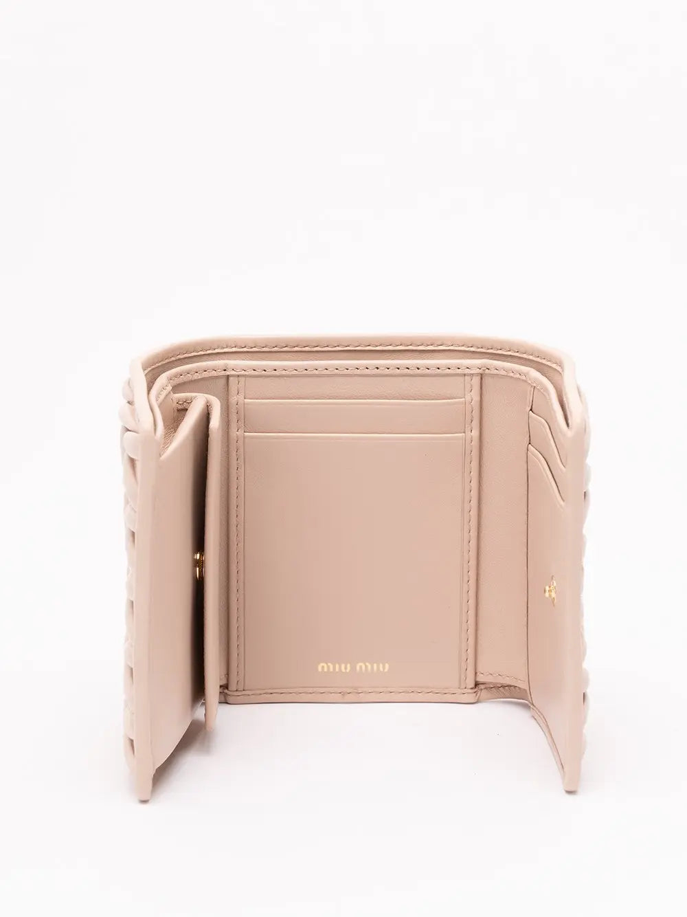 Miu Miu Women Small Matelassé Nappa Leather Wallet MIU MIU