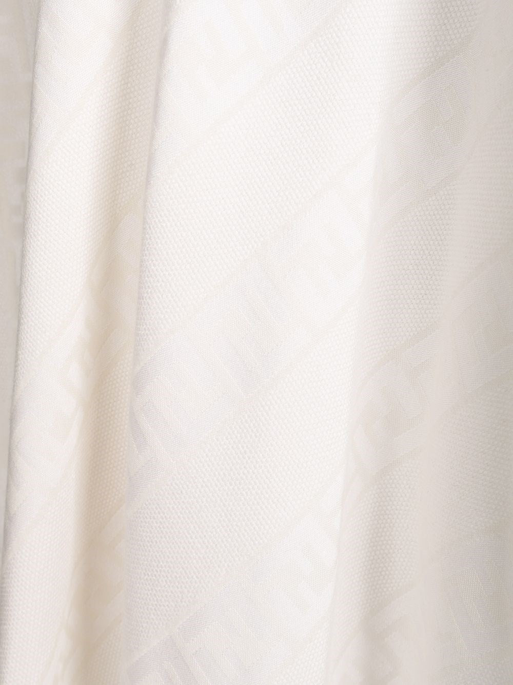 Fendi Women Ff Ivory Wool And Silk Poncho FENDI