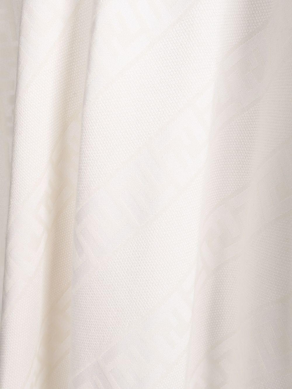 Fendi Women Ff Ivory Wool And Silk Poncho FENDI