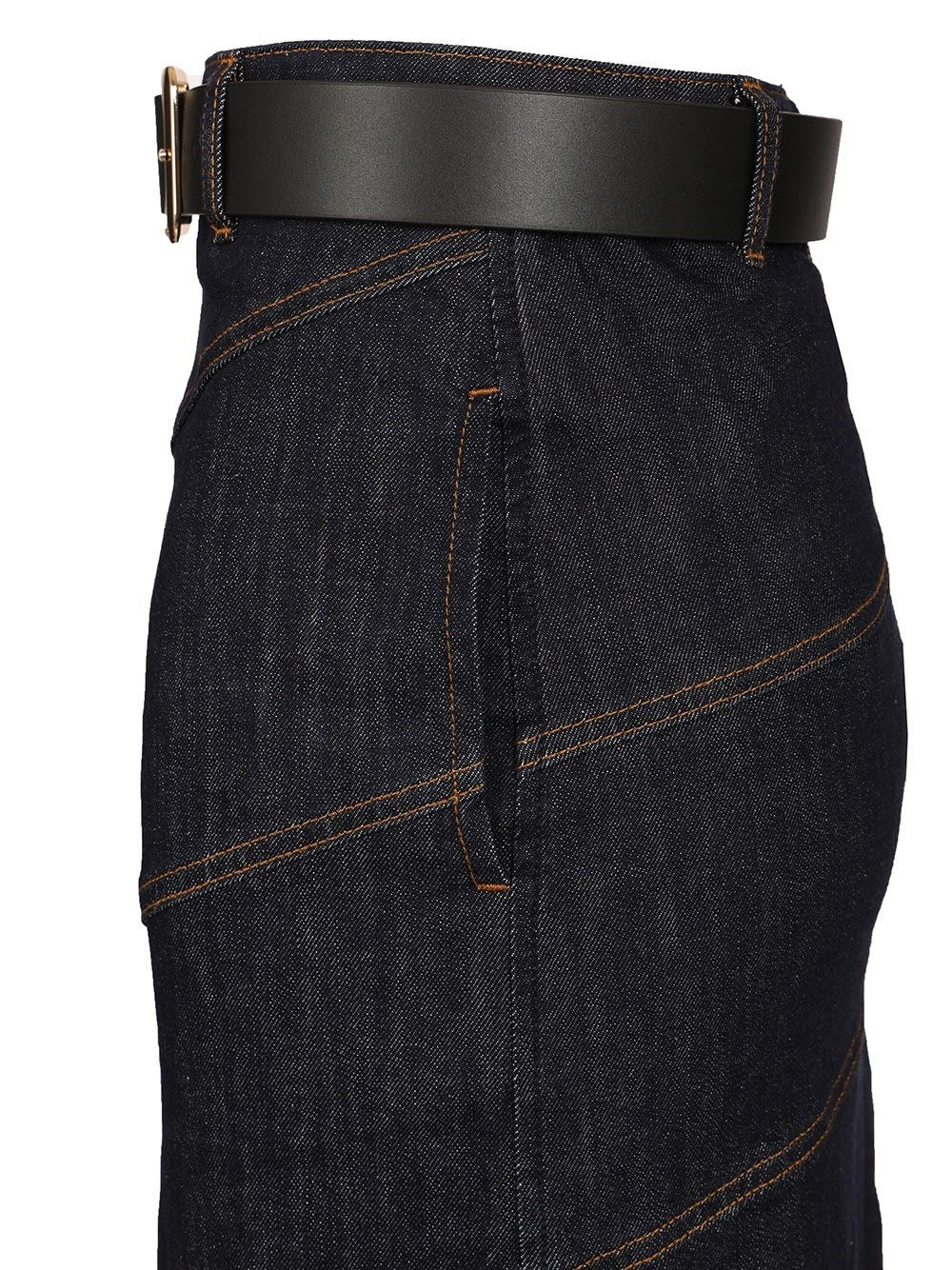 Self-Portrait Women Midi Skirt With Belt SELF-PORTRAIT