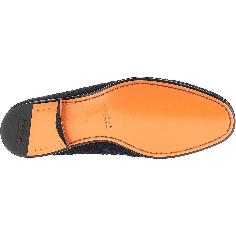 Santoni Men 'Carlo' Suede Leather Penny Loafers SANTONI