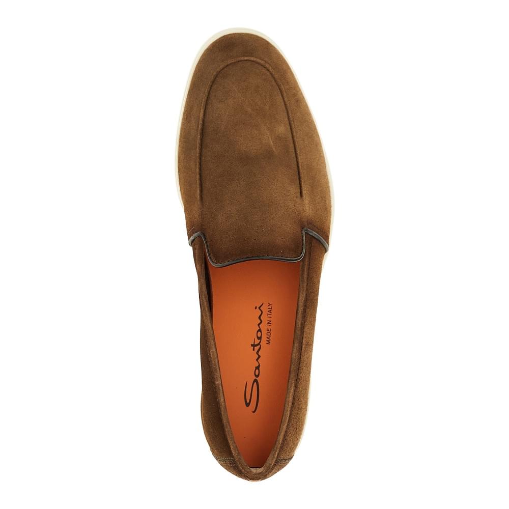 Santoni Men 'Malibu' Suede Leather Loafers SANTONI